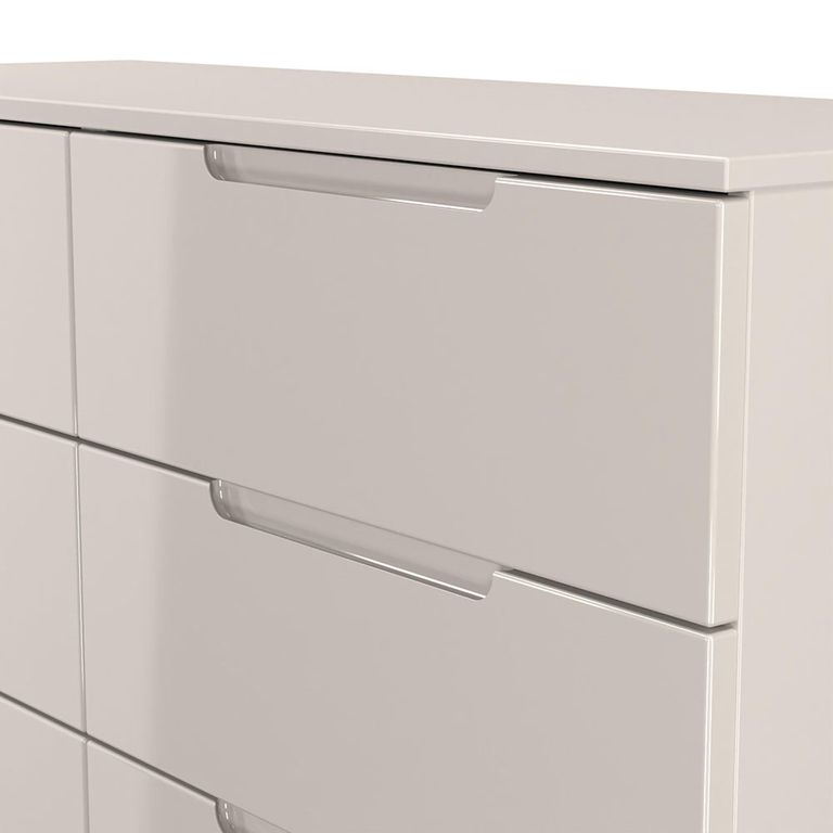 Milan Cashmere Gloss 6 Drawer Midi Chest