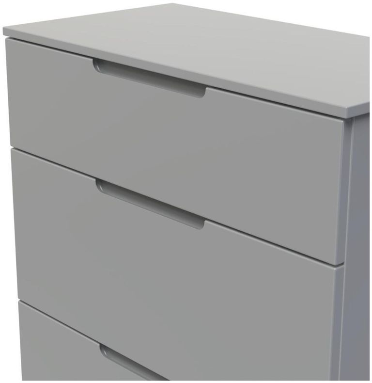 Milan Grey 3 Drawer Deep Chest