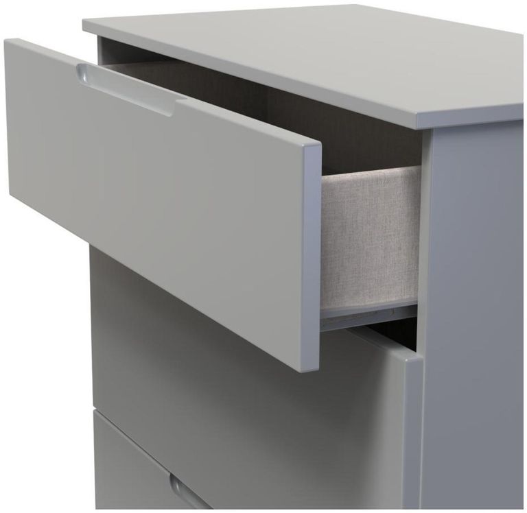 Milan Grey 3 Drawer Deep Chest