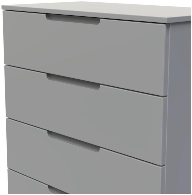 Milan Grey 5 Drawer Chest
