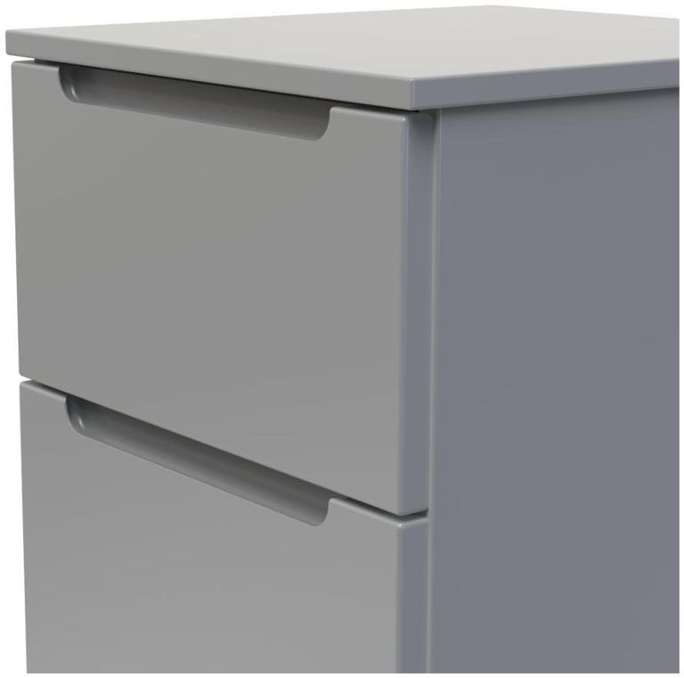 Milan Grey 5 Drawer Narrow Chest