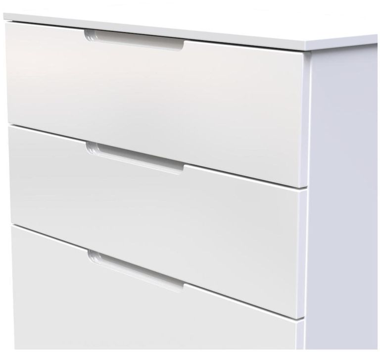Milan White Gloss 4 Drawer Deep Chest