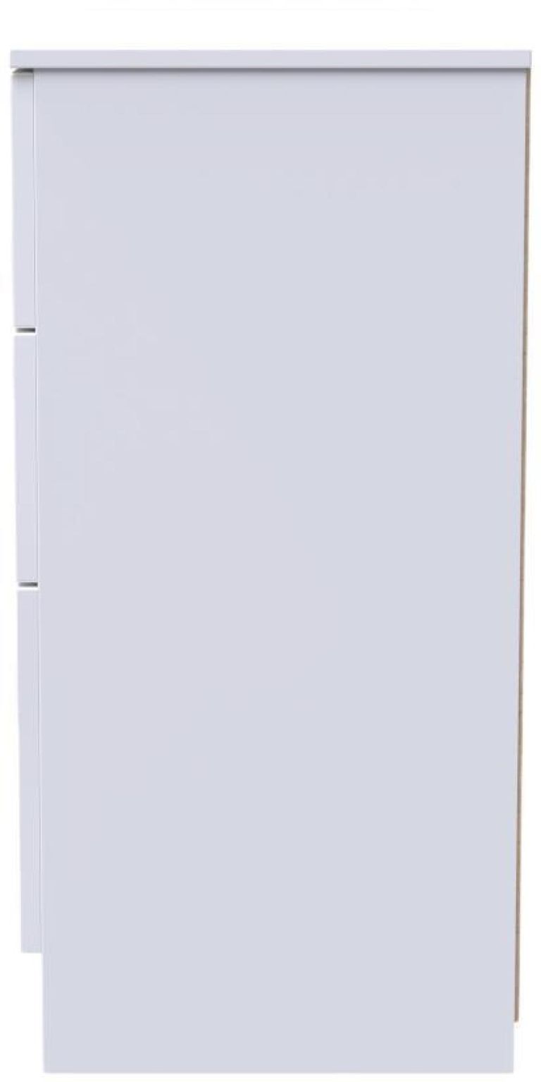 Milan White Gloss 6 Drawer Midi Chest