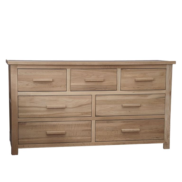 Opus Chest of Drawers - 4+3 Drawer - Wide - Oak