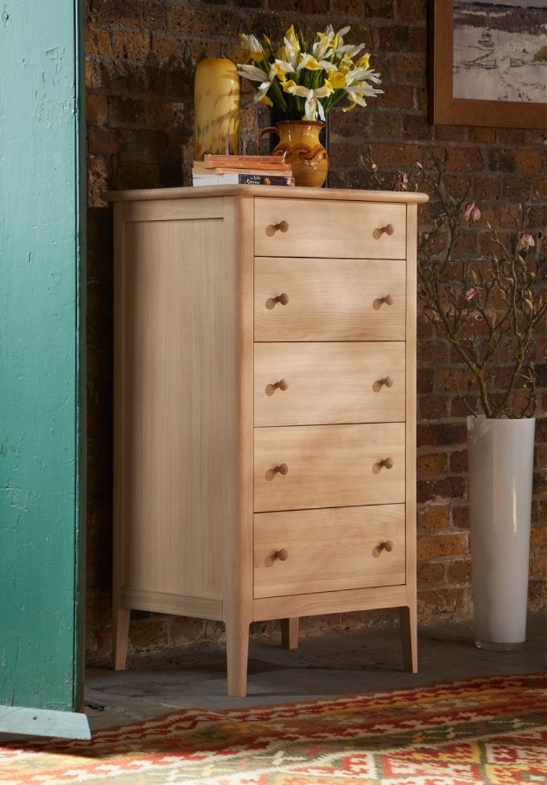 Modena Chest of Drawer - 5 Drawer - Tall - Oak