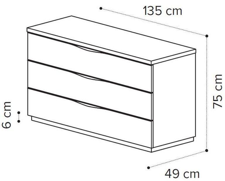 Kharma Chest - 3 Drawer - White