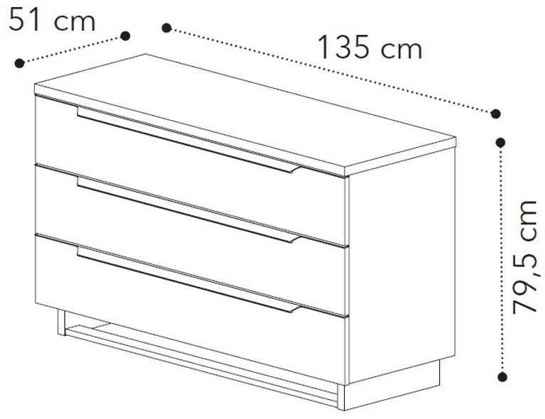 Smart Chest - 3 Drawer - Walnut