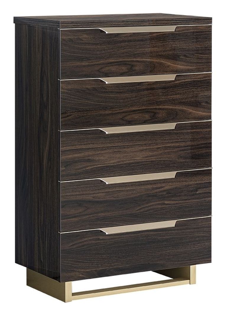 Smart Chest - 5 Drawer - Midi - Walnut