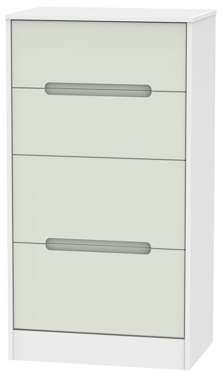 Monaco Cashmere and White 4 Drawer Deep Midi Chest
