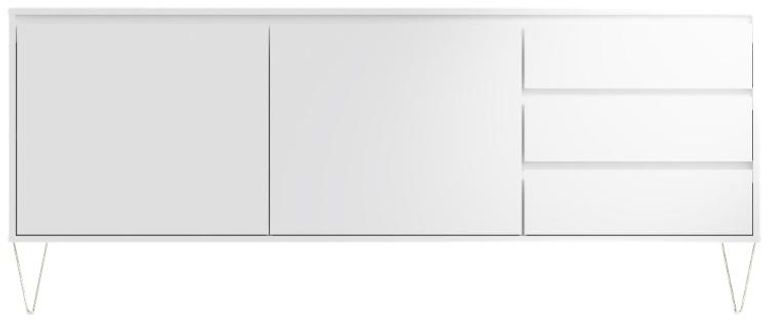 Montour White 2 Door 3 Drawer Cabinet