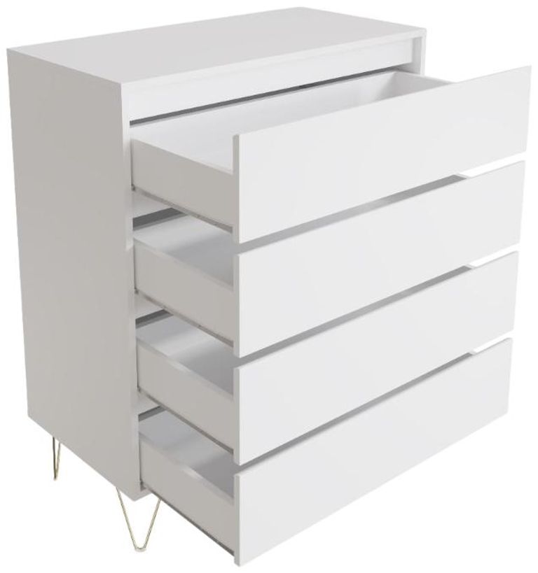Montour White 4 Drawer Chest