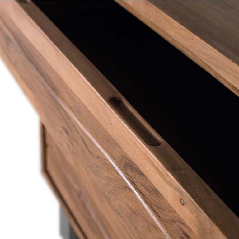 Monza Natural Acacia Wood - 3 Drawer Chest