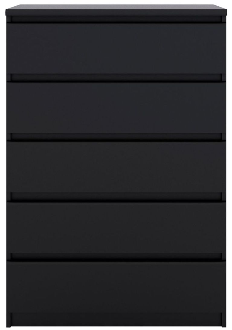 Naia Black 5 Drawer Chest