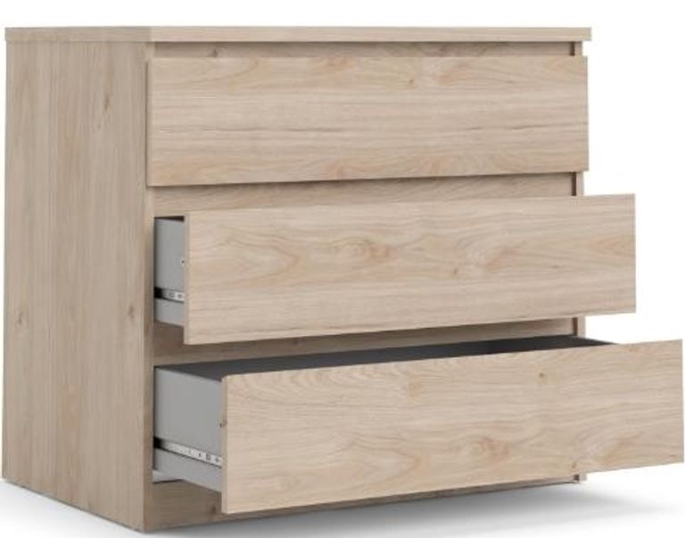 Naia Oak Effect 3 Drawer Small Chest