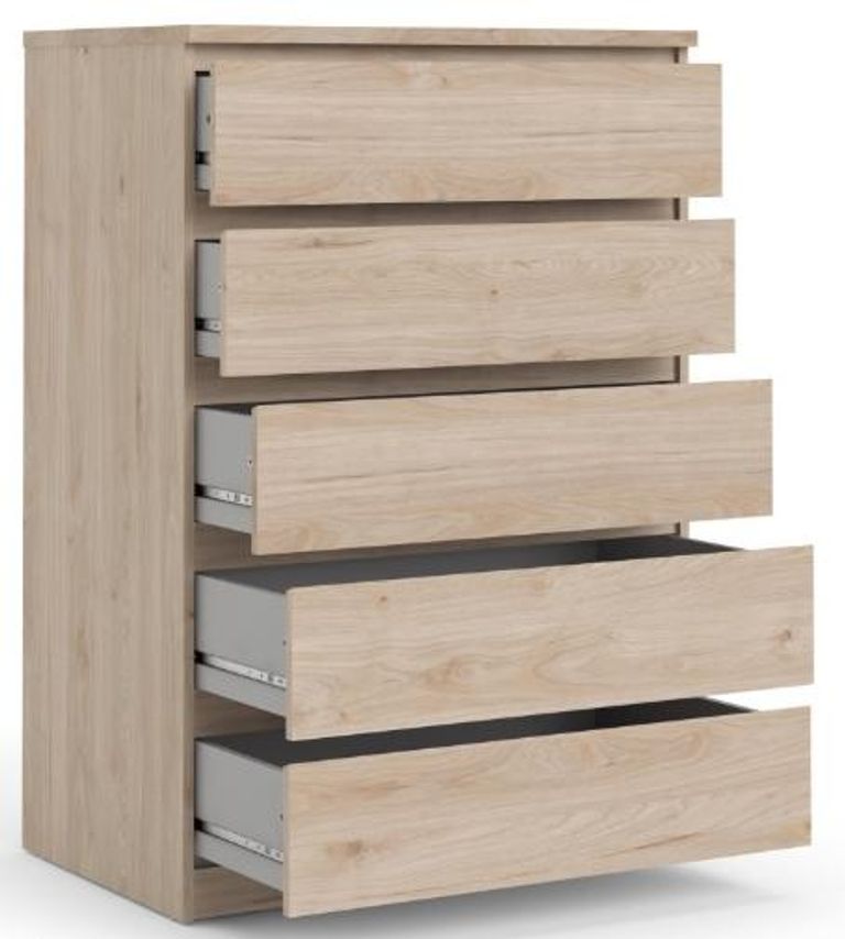 Naia Oak Effect 5 Drawer Chest