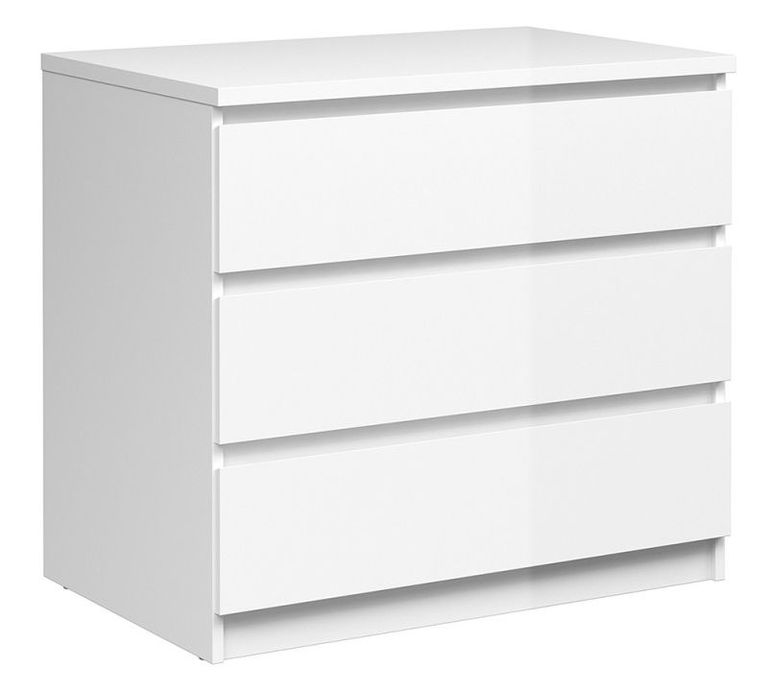 Naia White Gloss 3 Drawer Small Chest