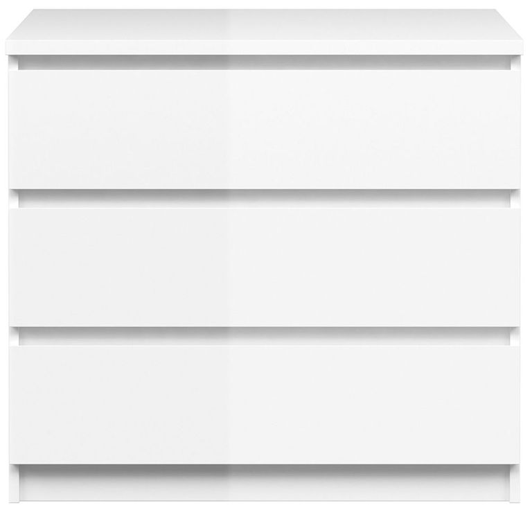Naia White Gloss 3 Drawer Small Chest