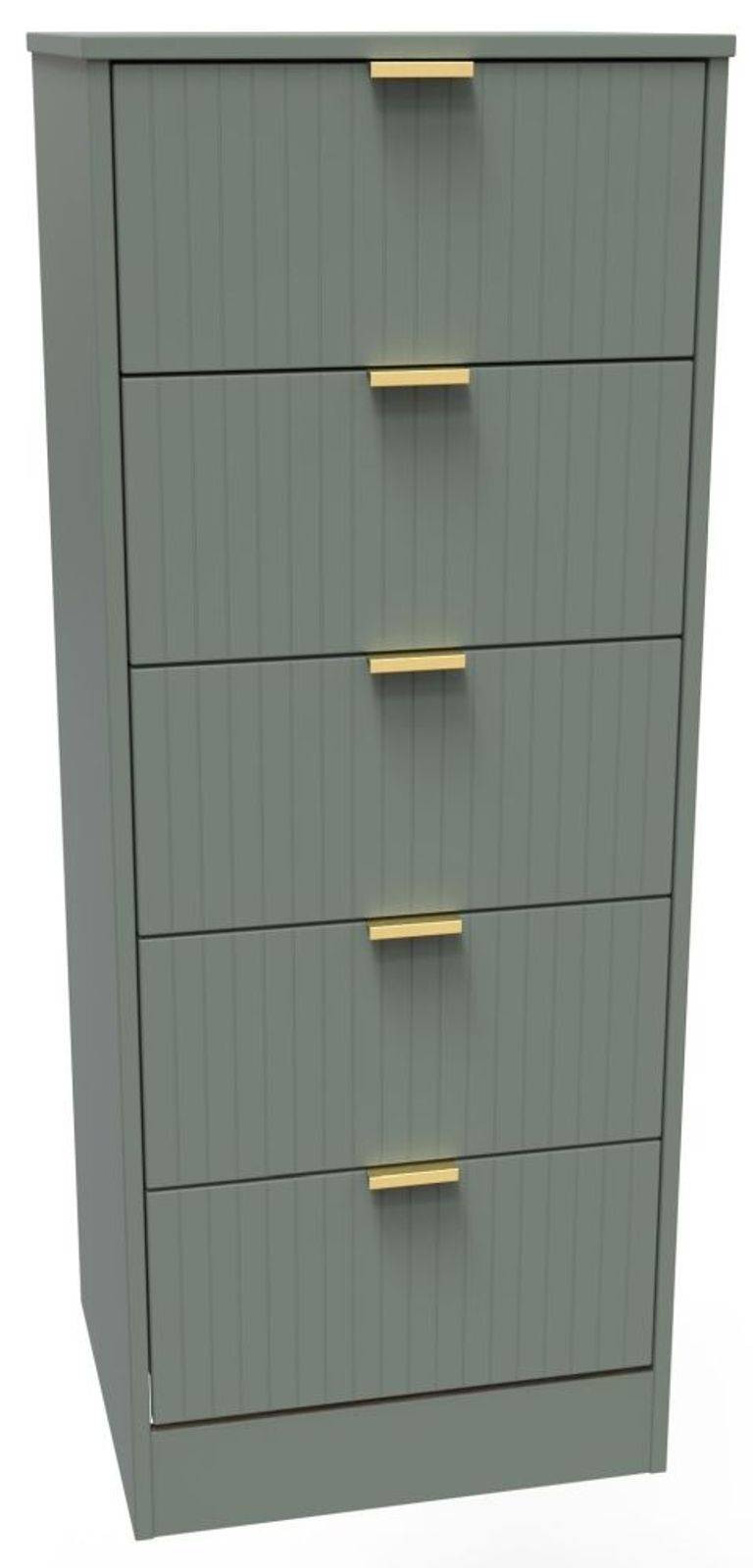 Nashville Green 5 Drawer Narrow Chest