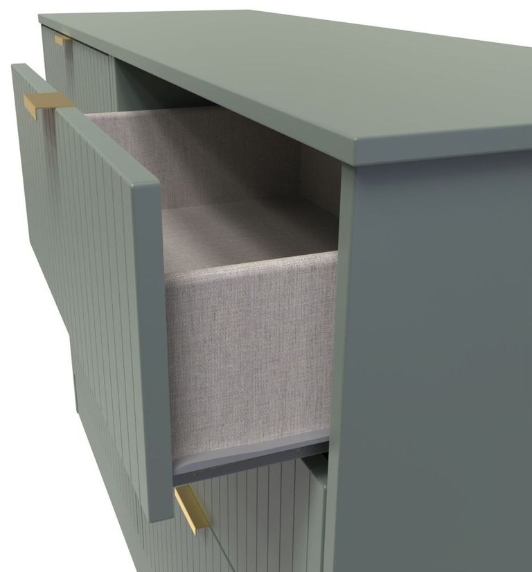 Nashville Green 6 Drawer Midi Chest