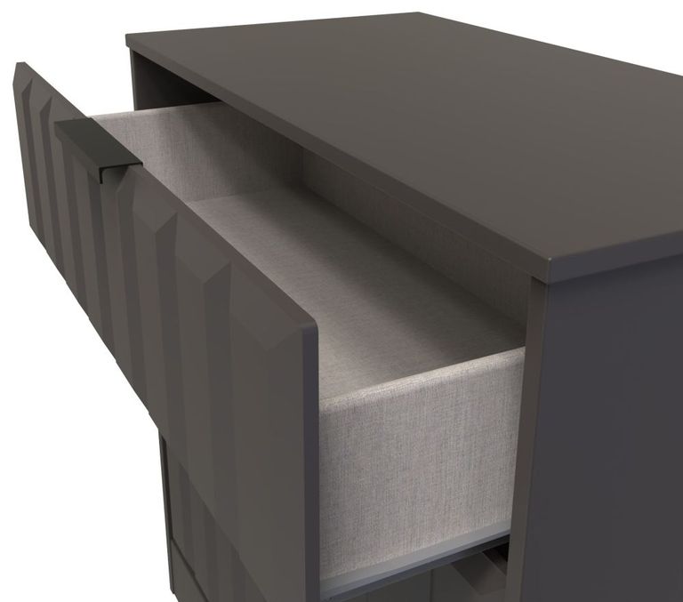 New York Graphite 3 Drawer Deep Chest