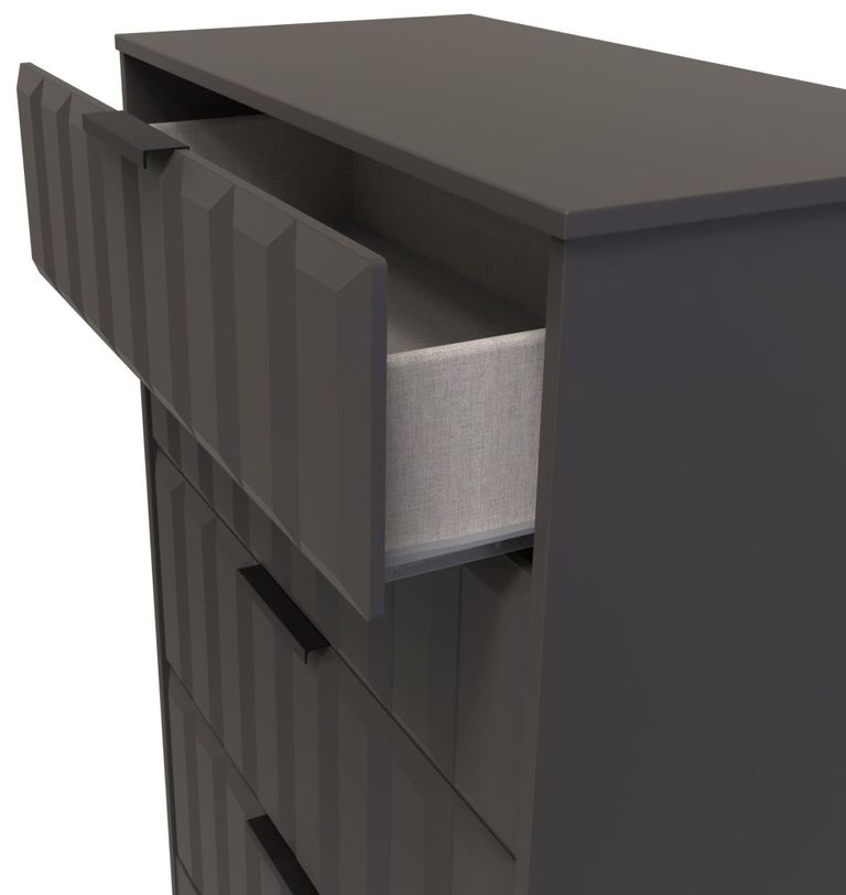 New York Graphite 4 Drawer Deep Chest