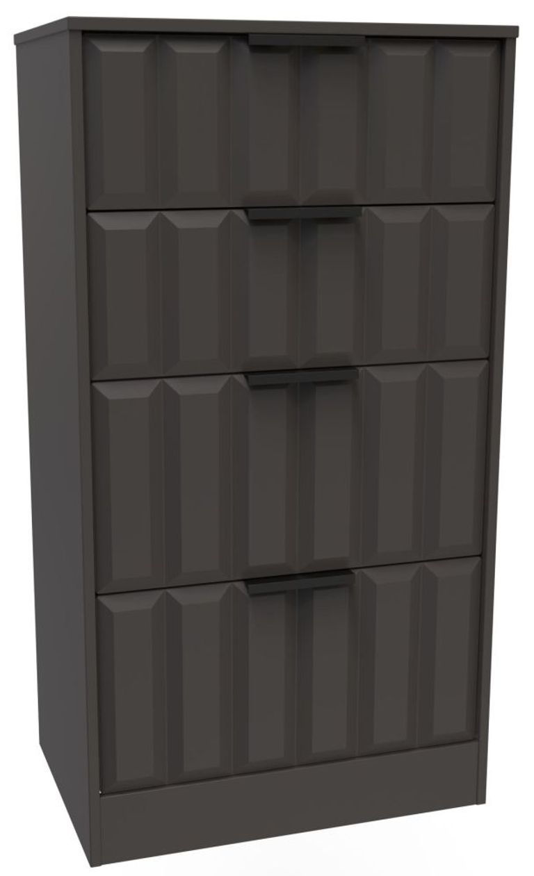 New York Graphite 4 Drawer Deep Midi Chest