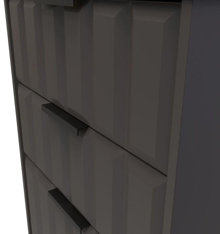 New York Graphite 4 Drawer Deep Midi Chest