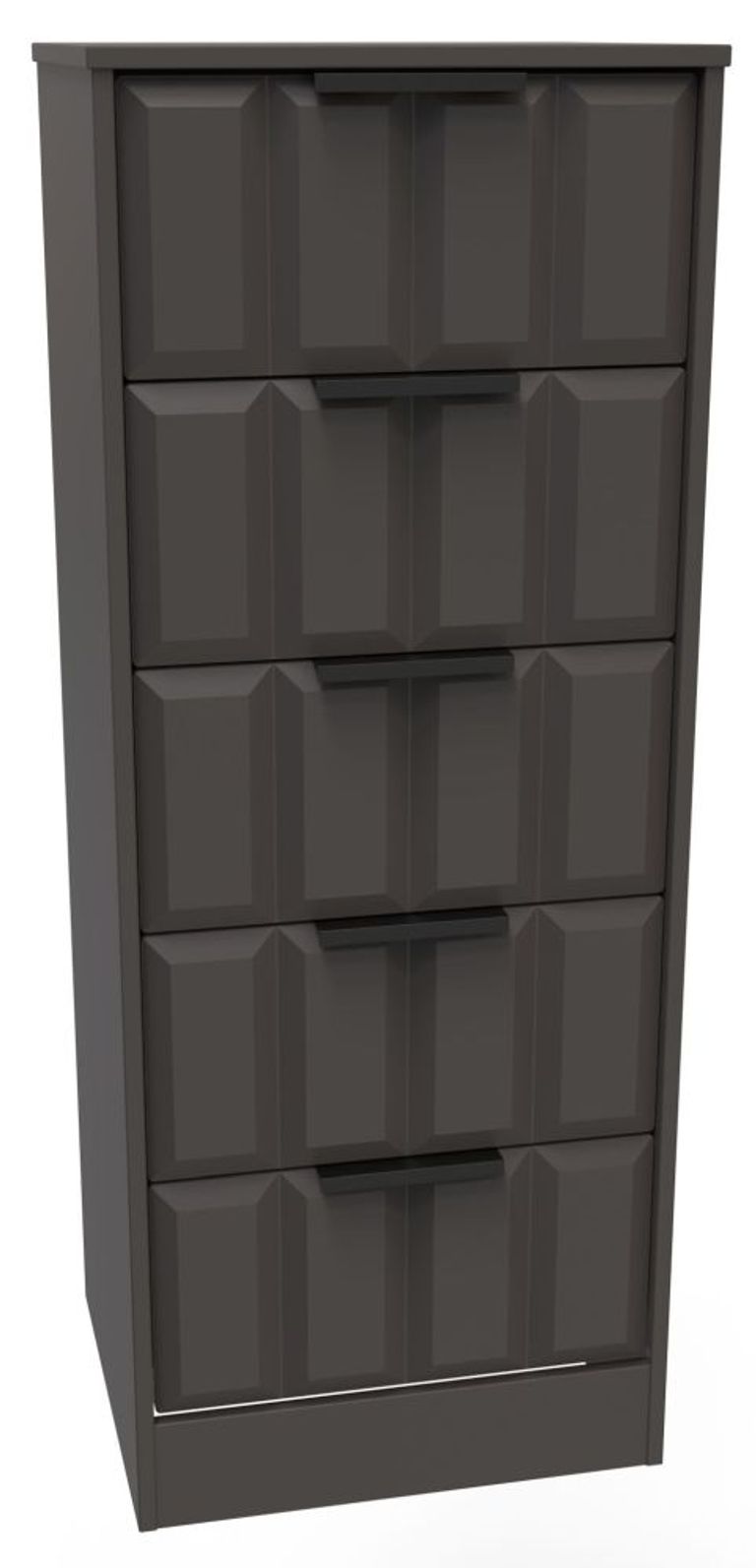 New York Graphite 5 Drawer Narrow Chest