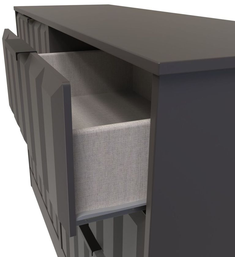 New York Graphite 6 Drawer Midi Chest