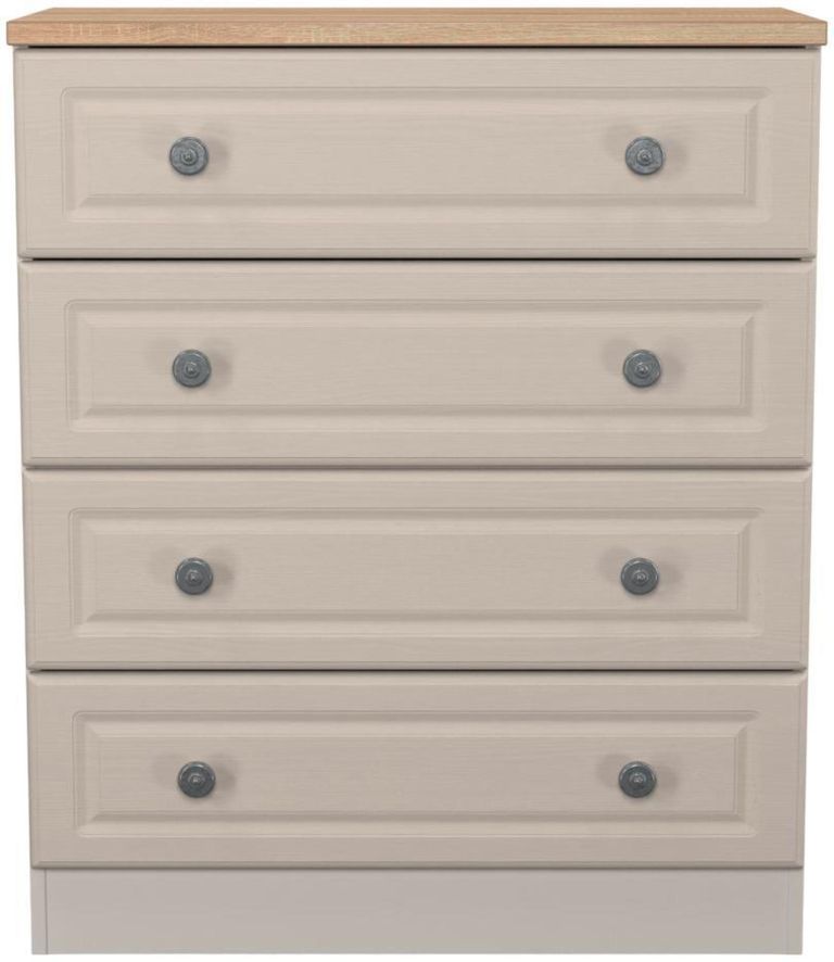Norfolk Cashmere and Oak Effect 4 Drawer Chest