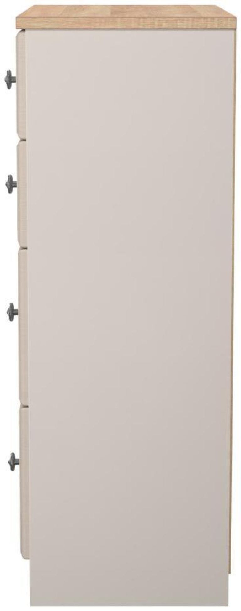 Norfolk Cashmere and Oak Effect 4 Drawer Deep Chest