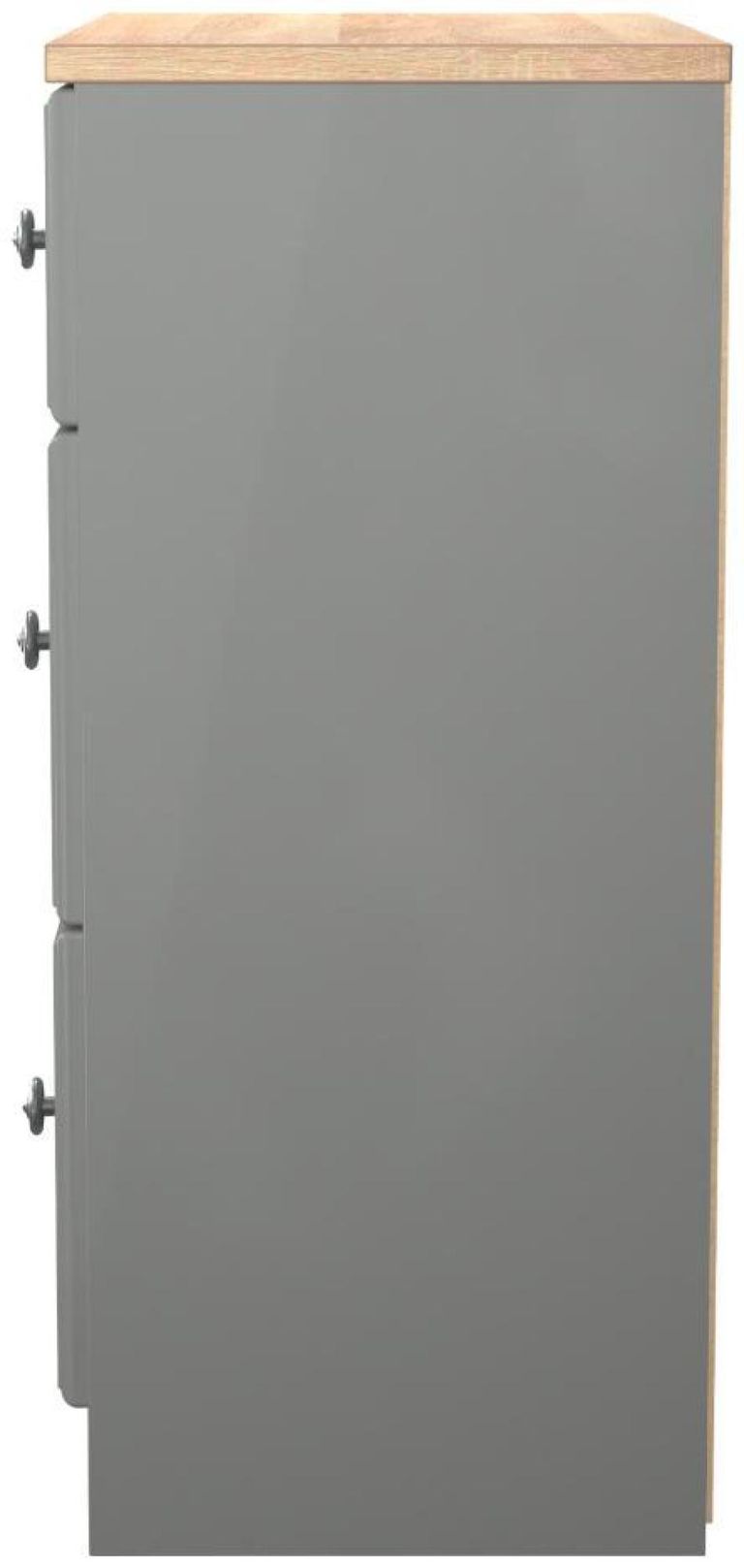 Norfolk Grey and Oak Effect 3 Drawer Deep Chest