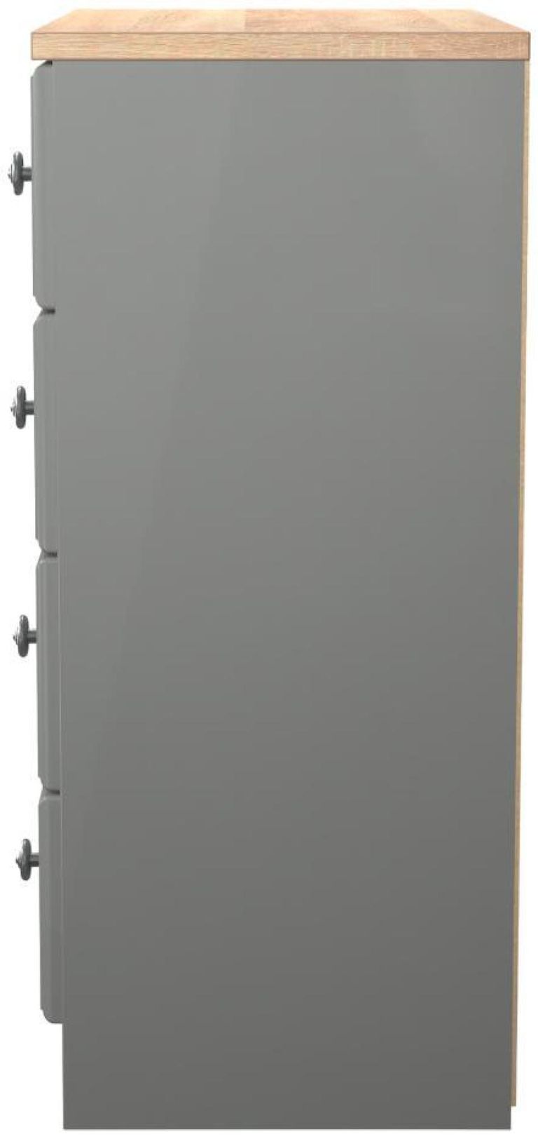 Norfolk Grey and Oak Effect 4 Drawer Chest