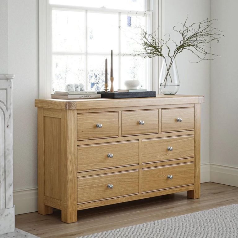 Normandy Chest - 3+4 Drawer Wide - Oak