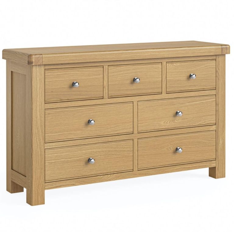 Normandy Chest - 3+4 Drawer Wide - Oak