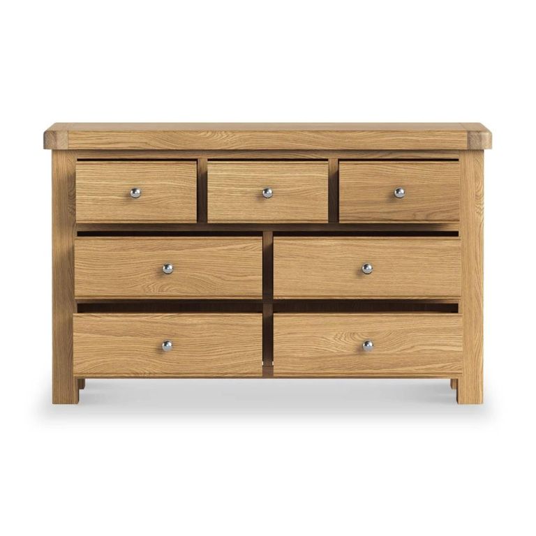Normandy Chest - 3+4 Drawer Wide - Oak