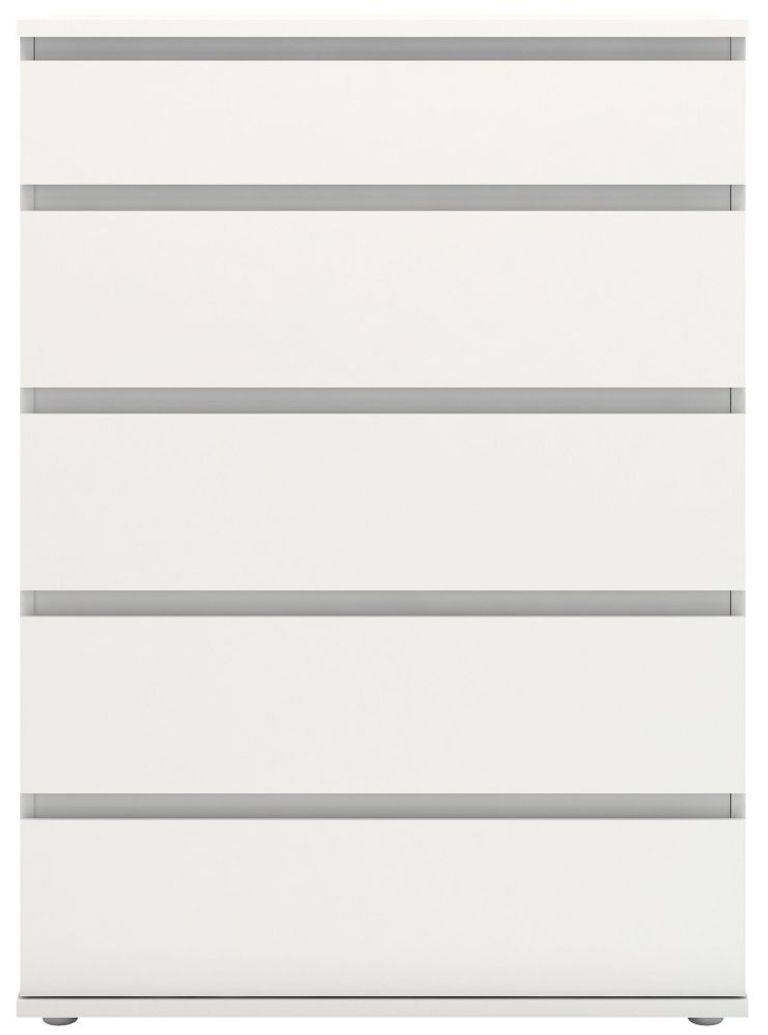 Nova White 5 Drawer Chest