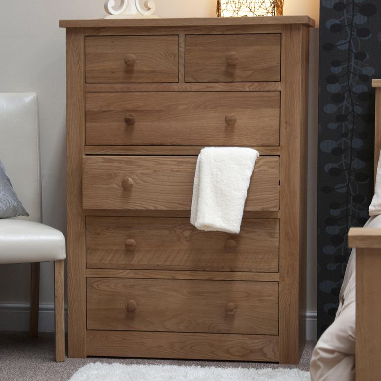Torino Chest of Drawers - 4+2 Drawer - Oak