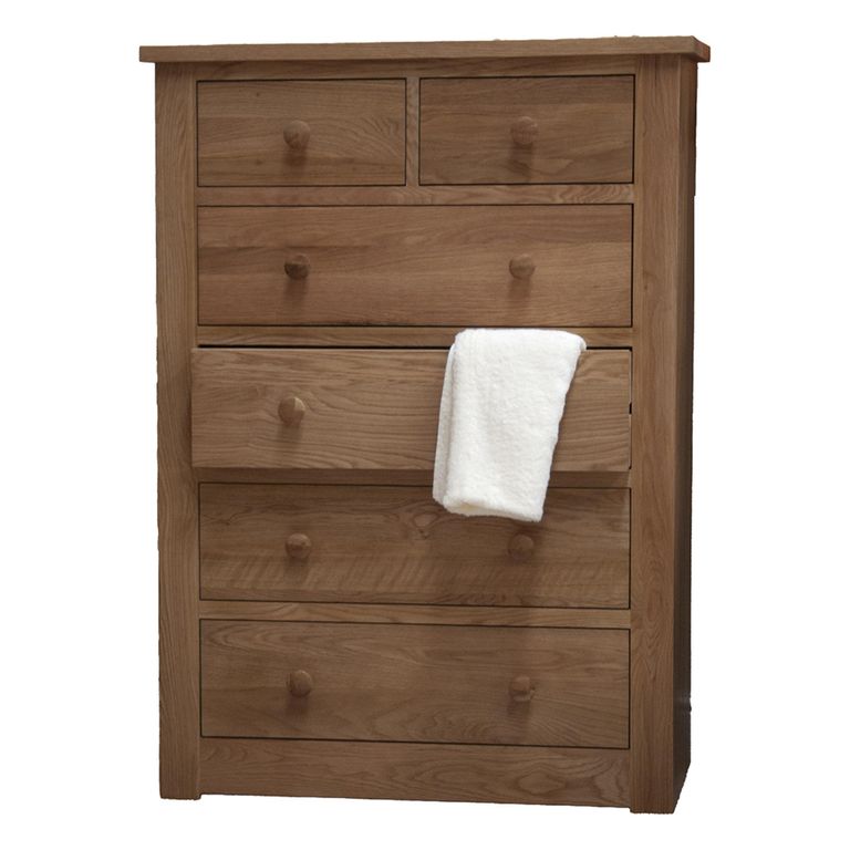 Torino Chest of Drawers - 4+2 Drawer - Oak