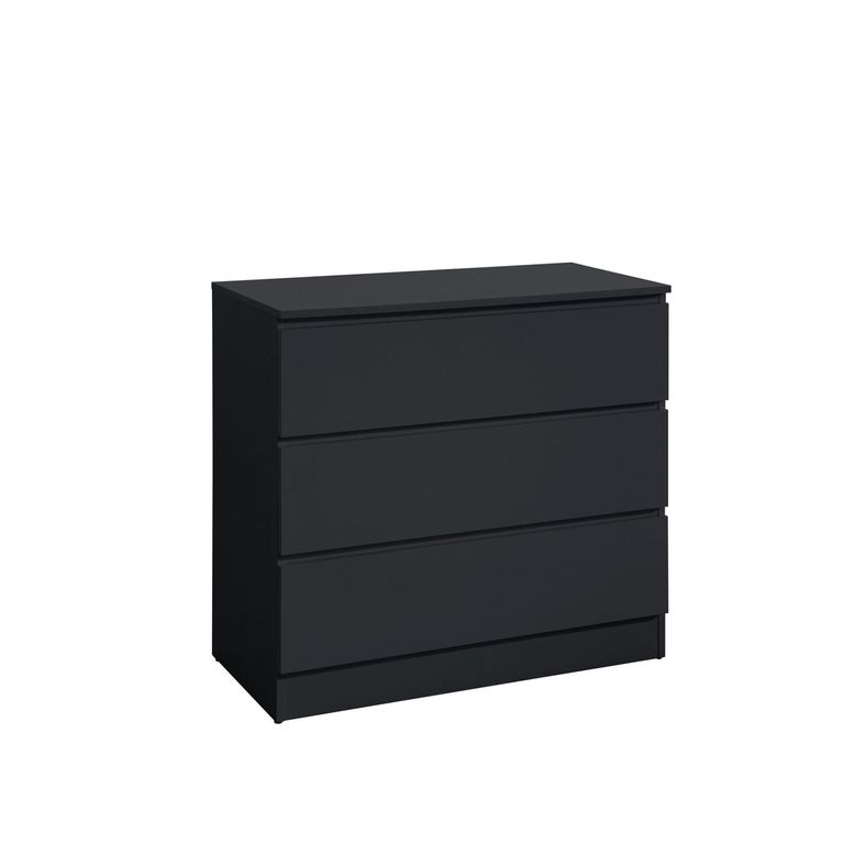 Oslo Small Chest - 3 Drawer - Black