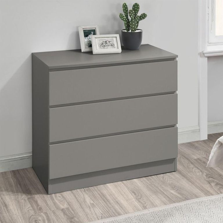 Oslo Small Chest - 3 Drawer - Grey