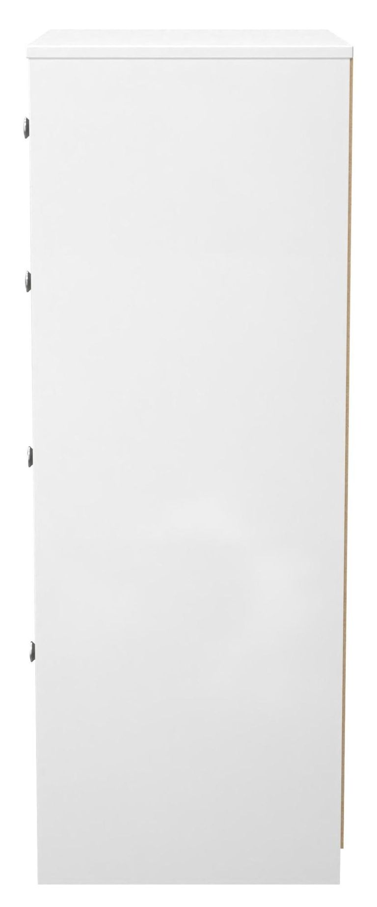 Padstow Grey and White Matt 4 Drawer Deep Midi Chest