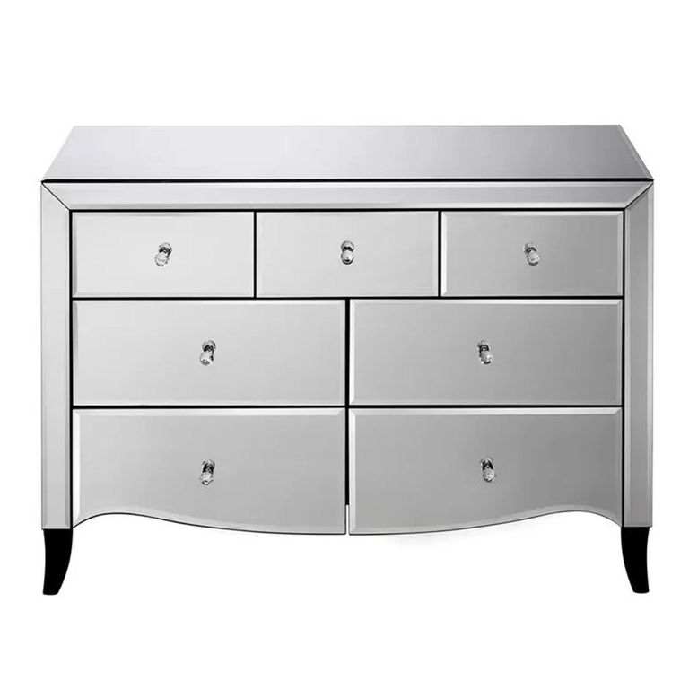 Palermo Wide Chest - Mirrored - Multi Drawer