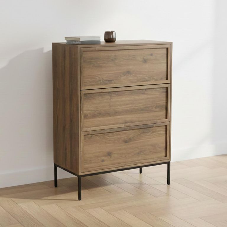 Palmdale Chest - 3 Drawer - Smoked Oak