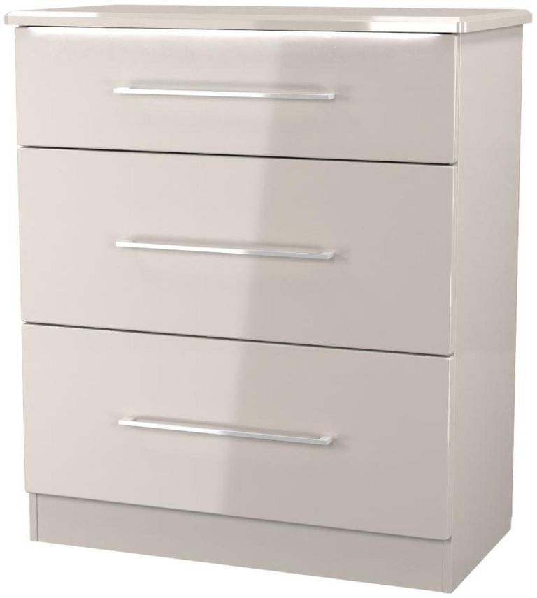 Paris Cashmere Gloss 3 Drawer Deep Chest