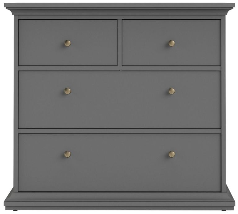 Paris Grey 2+2 Drawer Chest