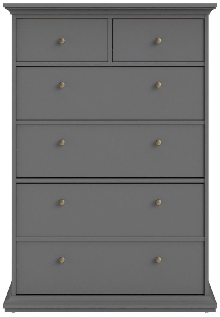 Paris Grey 2+4 Drawer Chest