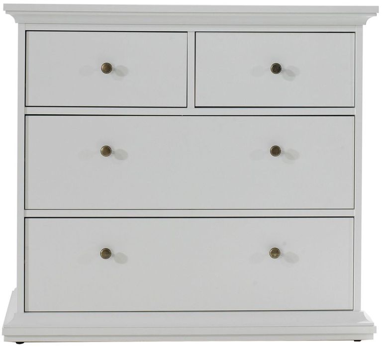 Paris White 2+2 Drawer Chest