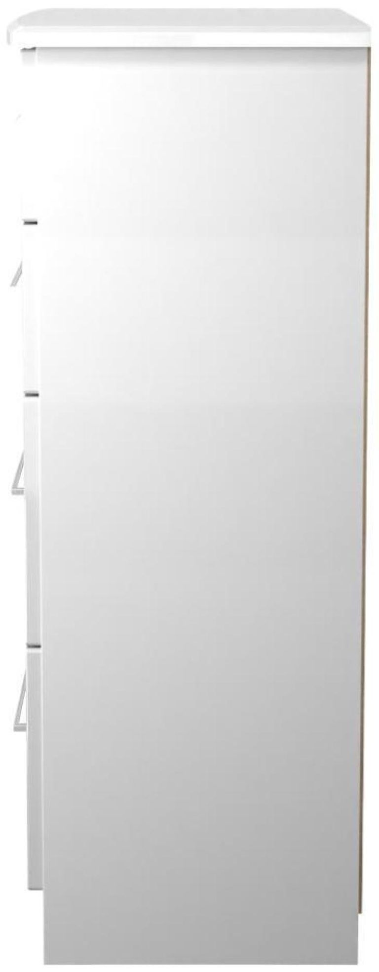 Paris White Gloss 4 Drawer Deep Chest