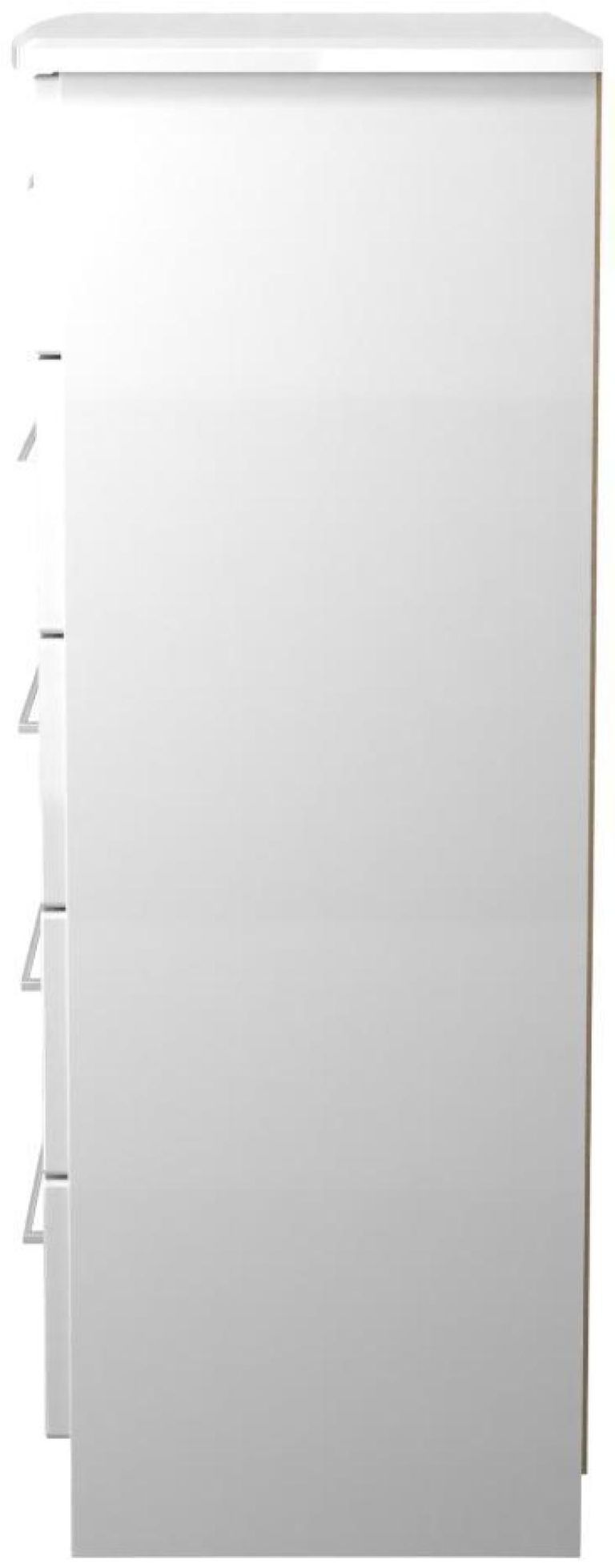 Paris White Gloss 5 Drawer Chest